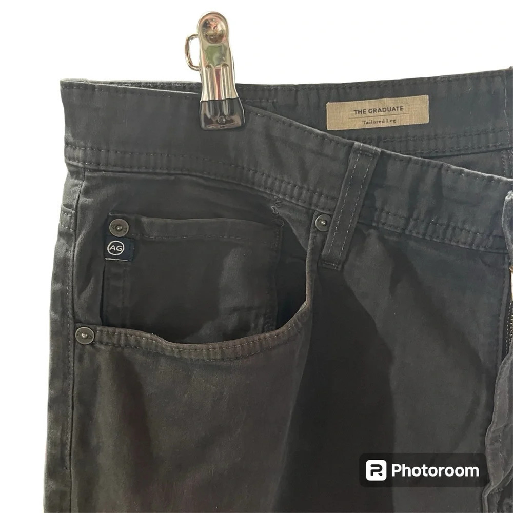 ADRIANO GOLDSCHMIED ~ Men’s The Graduate Tailored Leg Black Pants - Picture 3 of 10